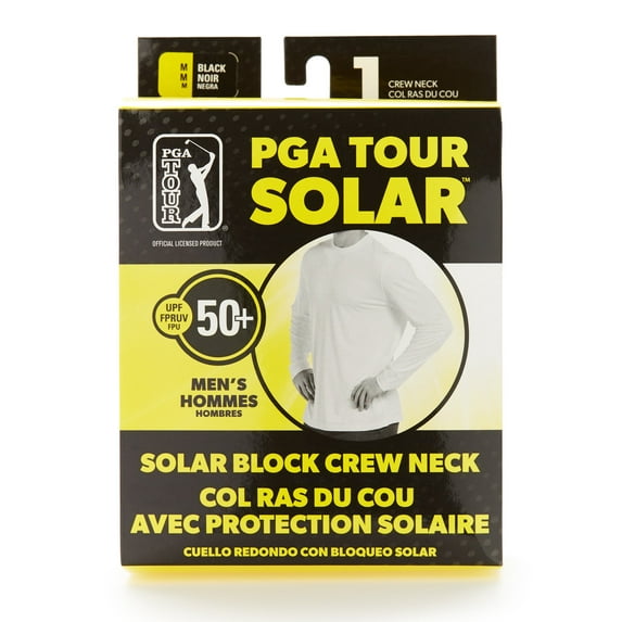 PGA Tour Golf Solar Block Long Sleeve Shirt Caviar XXXL