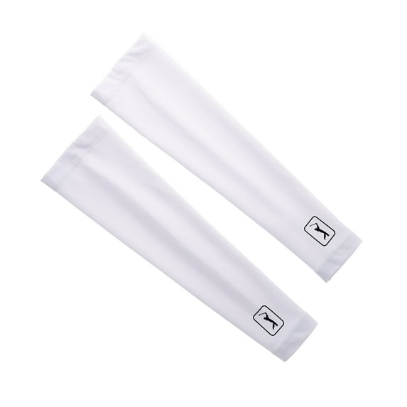 PGA TOUR UPF 50+ Solar Block Sleeves - White, L/XL (2 Pack) Cooling Sun Protection