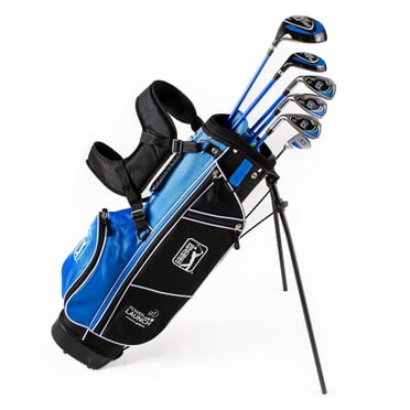 PGA Tour, Left-Handed 10 Piece Kids Golf Club Set, Stand Bag; Player Height 4'8 - 5'2", Ages 8-12