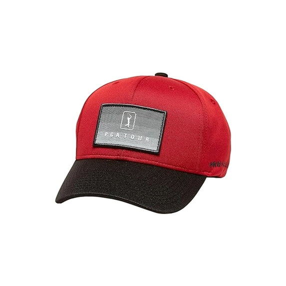 PGA Tour Men's Adjustable Fade Golf Hat, Chilli Pepper Red -