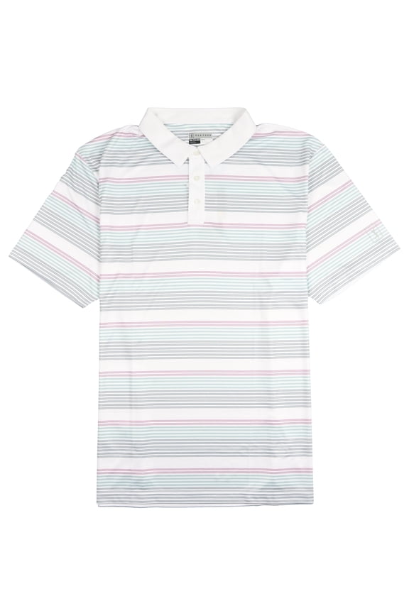 Men's Energy Stripe Performance Golf Shirt XX-Large White