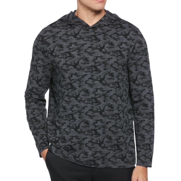 PGA Tour Men's Lux Touch Camo Long Sleeve Golf Hoodie Medium Gray