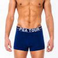 PGA Tour Men’s Ultra Comfort Underwear 2 Pack Nylon Boxer Brief With Mesh (Black, Small)