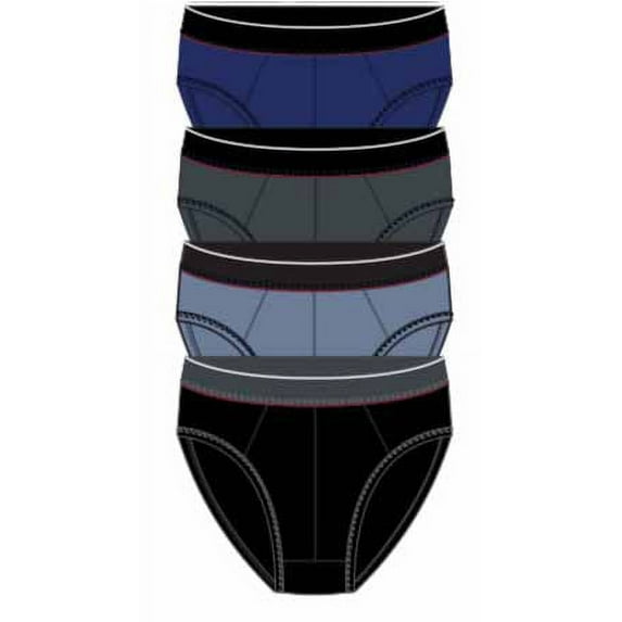 PGA Tour Men’s Underwear 4 Pack Cotton Sport Brief (Navy/Iron/Infinity/Black, Small)