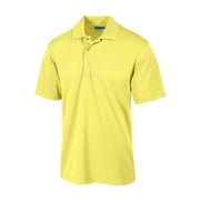 PGA Tour Mens AirFlux Golf Rugby Polo Shirt, Yellow, Large