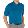 thumbnail image 1 of PGA Tour Mens Airflux Mesh Polo Shirt, Blue, Small, 1 of 2