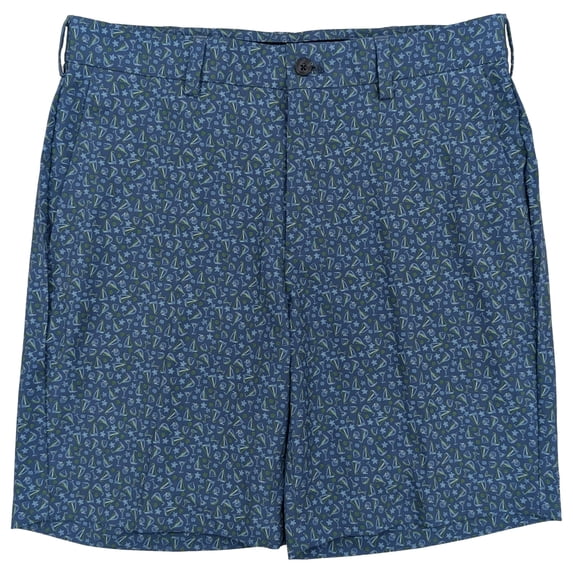 PGA Tour Mens Navy Blue Sailboat Print Golf Shorts 32