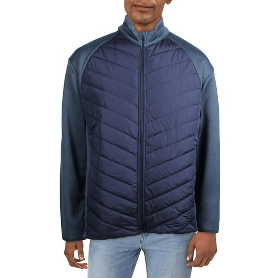 PGA Tour Mens Fleece Quilted Puffer Jacket