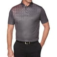 thumbnail image 1 of PGA Tour Mens Gradient Tech Polo Shirt, Grey, Small, 1 of 1