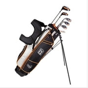 PGA Tour New Left-Handed 10 Piece Kids Golf Club Stand Bag Set; Player Height 4'8 - 5'2", Ages 8-11