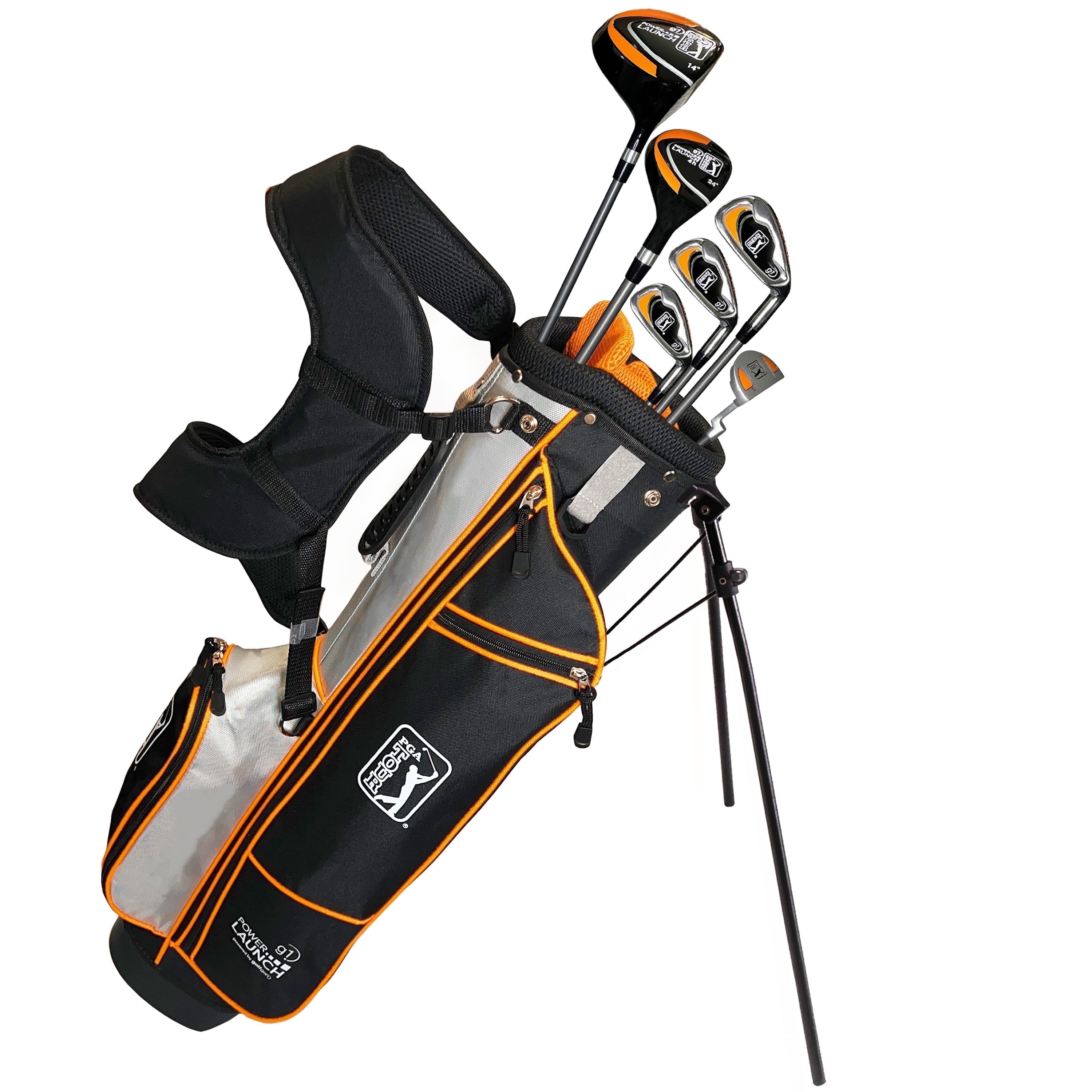 PGA Tour Left-Handed 10 Piece Kids Golf Club Set with Stand Bag