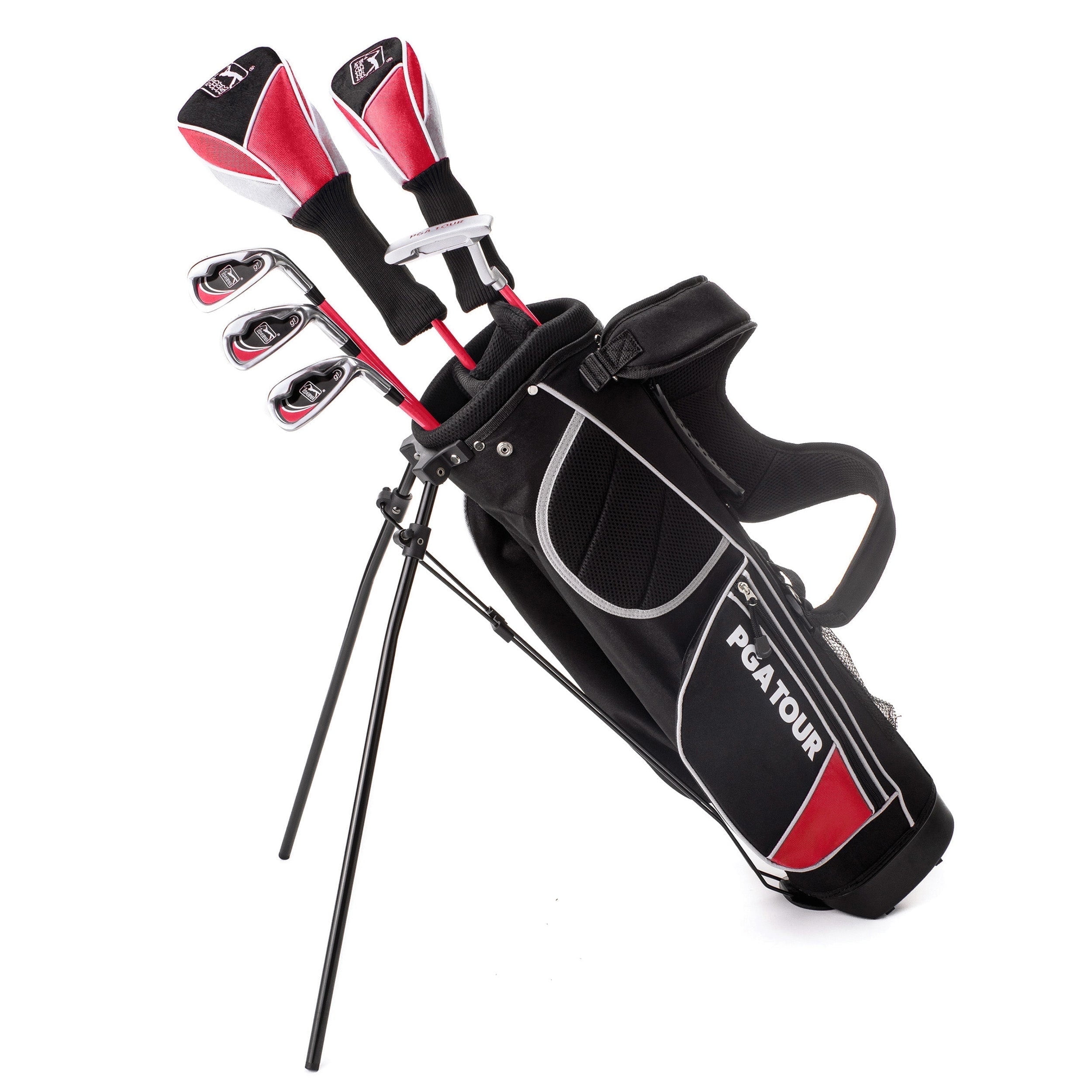 PGA Tour Right Hand 10 Piece Kids Golf Club Set; with Stand Bag Player ...