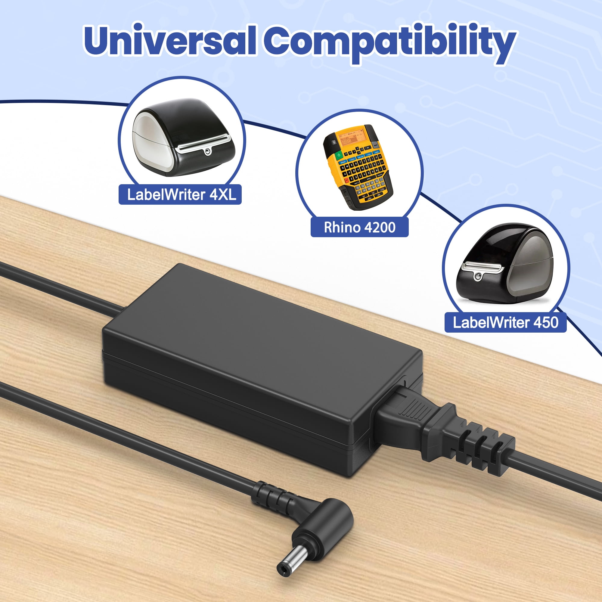 PGENDAR 24V AC/DC Adapter Compatible with Bambu Lab AMS 2 Pro Automatic Material System Replacement Compatible with Honor ADS-96HLA-19-1 24096E Power Supply Cord