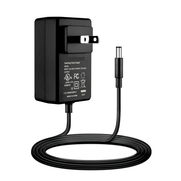 PGENDAR 4ft Small 12V AC DC Adapter for AT&T Uverse Receiver VIP-1200 VIP-1216 ATT U-verse Motorola Wireless Cable Box HD Recorder HD DVR 12VDC Power Supply Cord Cable Charger
