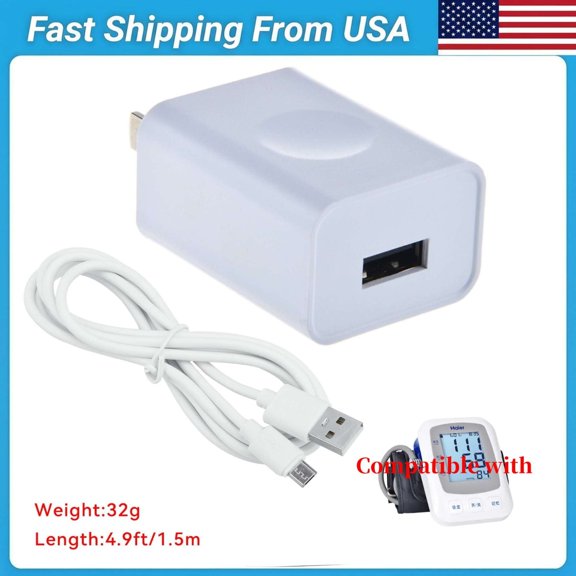 PGENDAR 5V USB Adapter Compatible with ALPHAMED U80AH U80EH ALPHAGOMED Arm Pressure Monitor Home Use