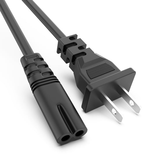PGENDAR 5ft 2-Prong AC IN Power Cord For Rock Party 8 Portable Bluetooth Speaker