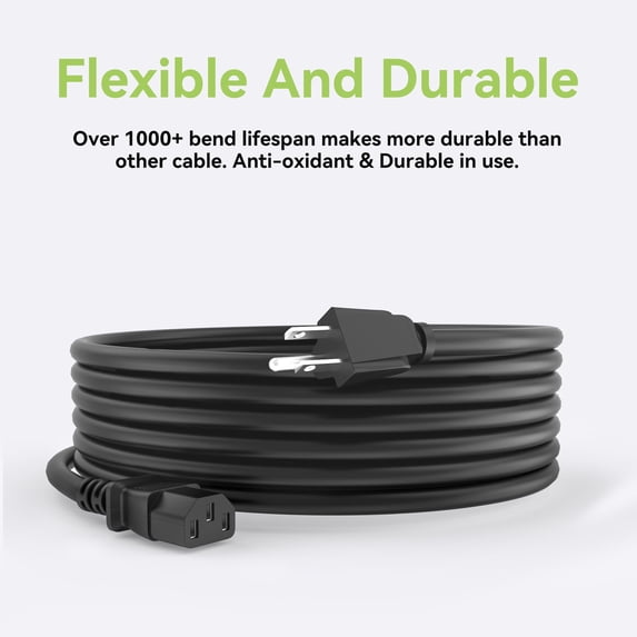PGENDAR 5ft UL AC Power Cord Cable Compatible with Godex EZ2250i EZ2350i EZ6250i EZ6350i Printer Series