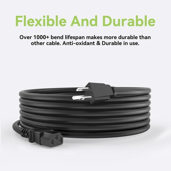 PGENDAR 5ft UL AC Power Cord Cable For Multifunction Xpress C1860FW SL-C1860FW/XAA Printer