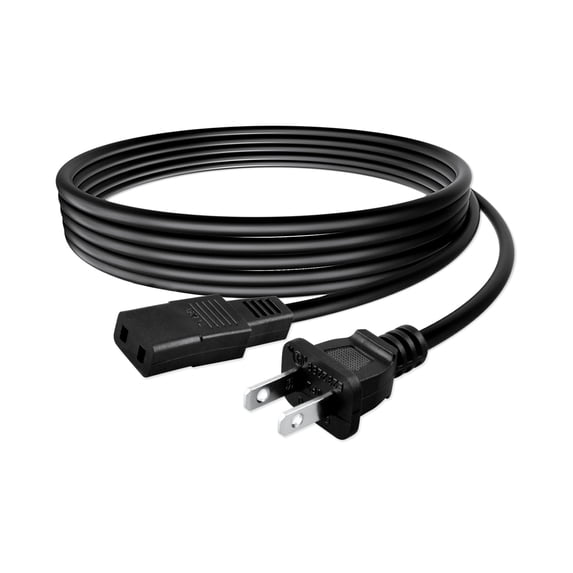 PGENDAR 8ft 2-Prong Square AC Power Cord Cable Lead for Korg Concert C-5000 5000 Concert Series Piano