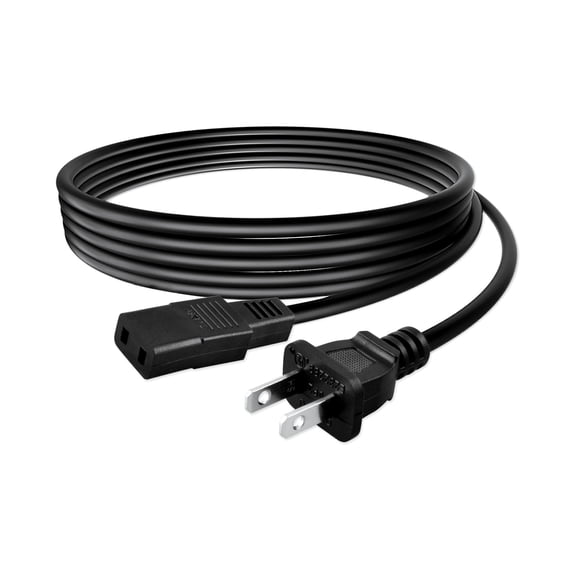 PGENDAR 8ft 2-Prong Square AC Power Cord Cable Lead for Yamaha DX5 PS-6100 Keyboard Synth Power
