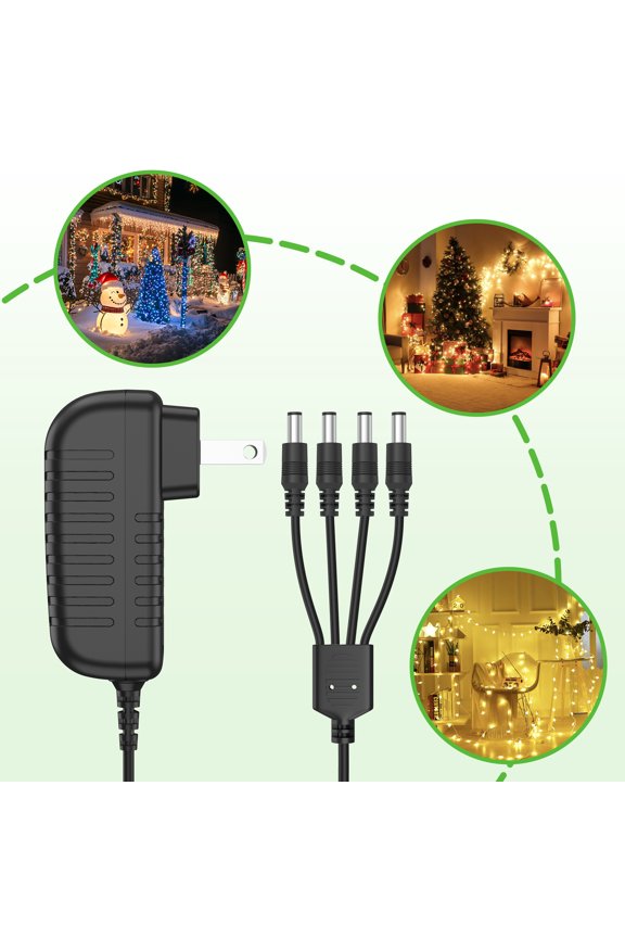 AC Adapter For Lemax # 74707 4.5 VOLT Spooky Town Accessory With 4 Output Jacks