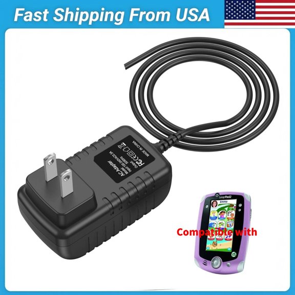 PGENDAR Adapter Compatible with LEAPFROG LeapPad2 LeapPad1 LeapsterGS Explorer Leapster GS L-Max 9V