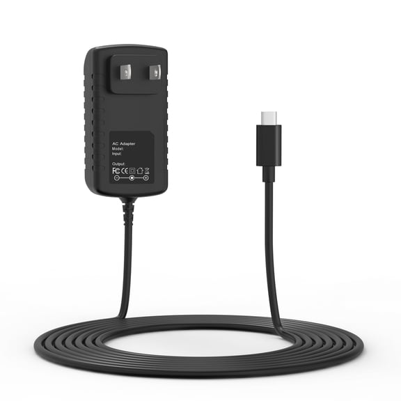 PGENDAR USB Type C AC/DC Adapter Charger Compatible with MONOZEL VC028 VC026 Handheld Vacuum Cordless Car Vacuum Cleaner Lithium Polymer Battery 5V DC5V 5VDC 5.0V USBC Power Supply Cable Cord