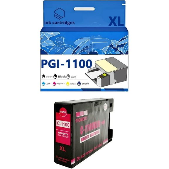 PGI-1100XL PGI1100 Ink Cartridges Compatible for Canon MB2010 MB2110 MB2710 Inkjet Printers, Leak-Proof Design Crisp Printing