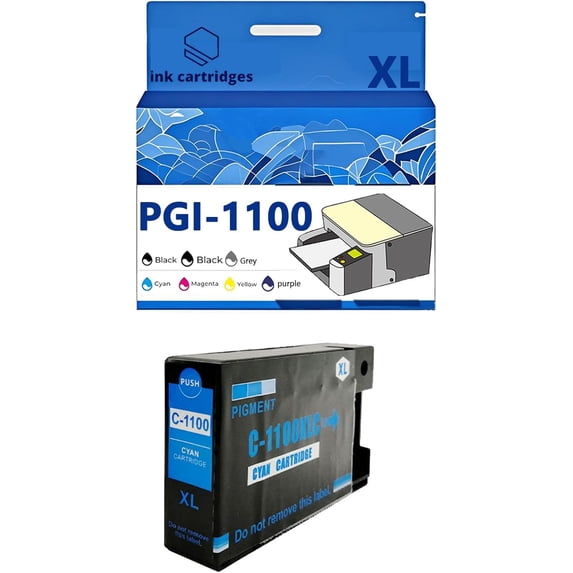 PGI-1100XL PGI1100 Ink Cartridges Compatible for Canon MB2010 MB2110 MB2710 Inkjet Printers, Leak-Proof Design Crisp Printing