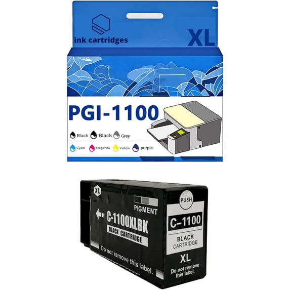 PGI-1100XL PGI1100 Ink Cartridges Compatible for Canon MB2010 MB2110 MB2710 Inkjet Printers, Leak-Proof Design Crisp Printing