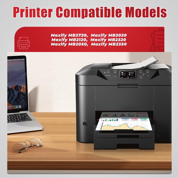 PGI-1200 XL Ink Cartridges MB2720 MB2120 Ink Compatible for Maxify 1200 Ink Cartridges, Compatible with Maxify MB2720 MB2020 MB2120 MB2320 MB2050 MB2350 Printer (Black/Cyan/Magenta/Yellow)4 Pack