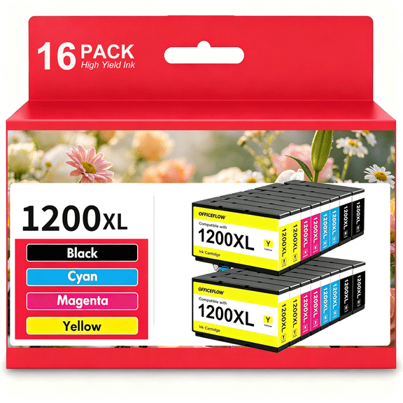 PGI1200XL High Yield Ink Cartridges Compatible for Canon Maxify MB2120 MB2320 MB2720 Printer (16 Packs)