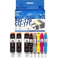 thumbnail image 1 of PGI-170XL CLI-171XL PGI170 CLI171 Ink Cartridges Compatible for Canon MG5710 6810 7710 TS5010 6010 8010 9010 Inkjet Printers, Leak-Proof Design Crisp Printing, 1 of 7