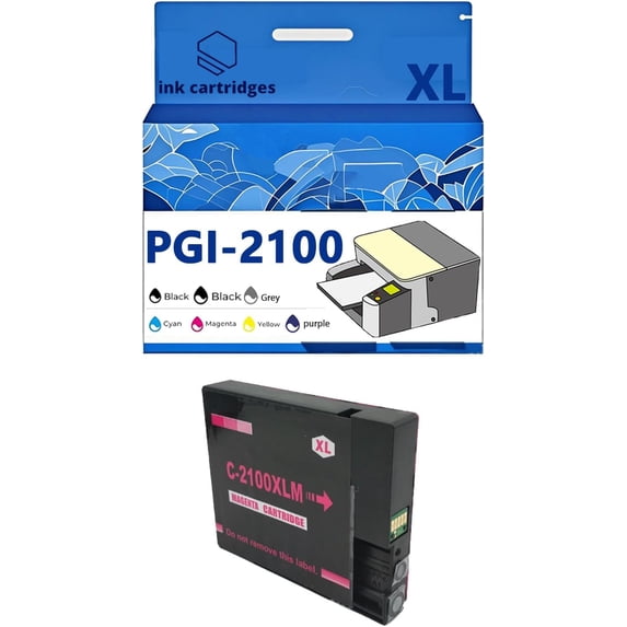 PGI-2100XL PGI2100 Ink Cartridges Compatible for Canon IB4020 B4120 MB5020 MB5120 Inkjet Printers, Leak-Proof Design Crisp Printing