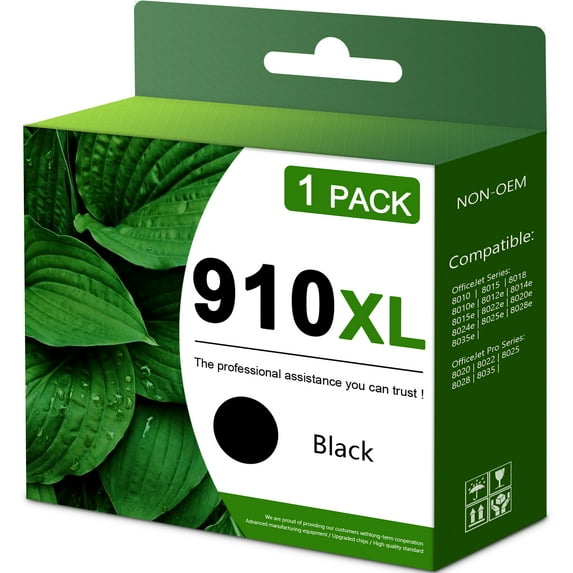 910XL 910 Black Ink Cartridge Compatible for HP Ink 910 910XL Black (1 Pack)
