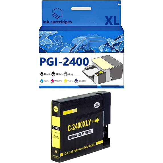 PGI-2400XL PGI2400 Ink Cartridges Compatible for Canon IB4040 4140 MB5040 B5140 5340 5440 Inkjet Printers, Leak-Proof Design Crisp Printing
