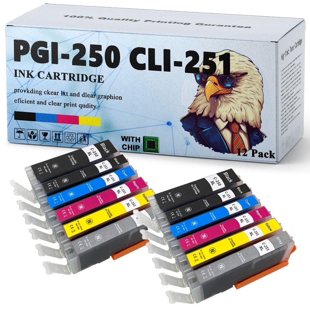 PGI-250 CLI-251 PGI 250 CLI 251 Ink Cartridges Black/Color Combo Pack ...
