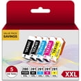 thumbnail image 1 of PGI-280 XXL/CLI-281 XXL Ink Cartridge Compatible for Canon 280 281 Ink Cartridges Compatible with Printer TR8520 TR8620 TR7520 TR8600 TS6120 TS6220 TS9120, 1 of 8