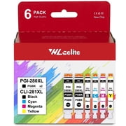 PGI 280XL CLI 281XL Ink Cartridge Compatible for Canon 280 281 Ink Cartridges Combo Pack 2*PGBK 1*Black 1*Cyan 1*Magenta 1*Yellow