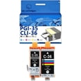 thumbnail image 1 of PGI-35BK CLI-36C PGI35 CLI36 Ink Cartridges Compatible for Canon TR150 IP110 IP100 Mini260 Mini320 Printers, Leak-Proof Design Crisp Printing, 1 of 7