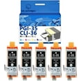 thumbnail image 1 of PGI-35BK CLI-36C PGI35 CLI36 Ink Cartridges Compatible for Canon TR150 IP110 IP100 Mini260 Mini320 Printers, Leak-Proof Design Crisp Printing, 1 of 7