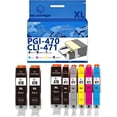 thumbnail image 1 of PGI-470 CLI-471 Ink Cartridges Compatible for Canon TS5040 TS6040 TS8040 TS9040 MG5740 MG6840 MG7740 Inkjet Printers, Leak-Proof Design Crisp Printing, 1 of 7