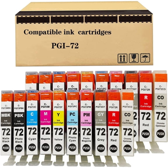 PGI-72 Compatible Ink Cartridges Replacement for Canon PIXMA PRO-10 Printers