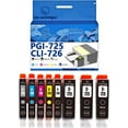 thumbnail image 1 of PGI-725 CLI-726 PGI725 CLI726 Ink Cartridges Compatible for Canon IP4870 IP4970 IX6560 Inkjet Printers, Leak-Proof Design Crisp Printing, 1 of 7