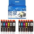 thumbnail image 1 of PGI-725 CLI-726 PGI725 CLI726 Ink Cartridges Compatible for Canon IP4870 IP4970 IX6560 Inkjet Printers, Leak-Proof Design Crisp Printing, 1 of 7