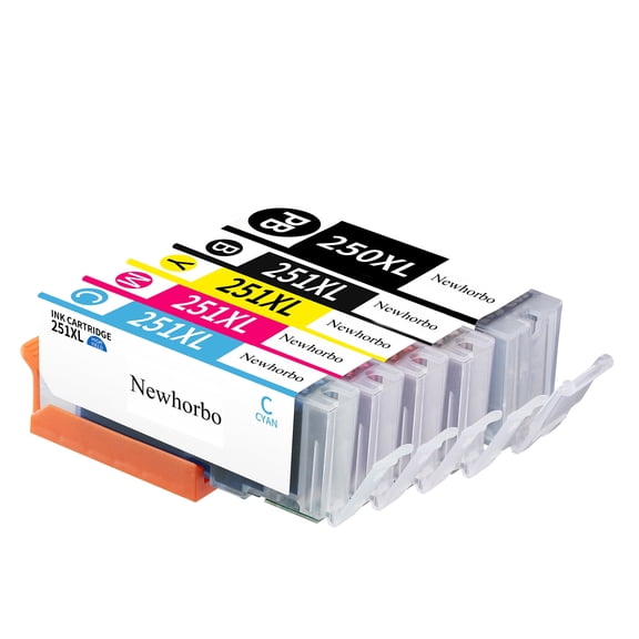 PGI-250XL CLI-251XL Ink Cartridges Compatible for Canon 250 251 Ink for PIXMA MX922 MG5420 iP7220 5 Pack