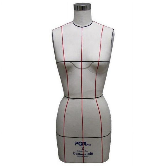 PGM 601-8 Industry Grade Missy Dress Forms with Natural Hip & Height Adjustable Base, Size 8