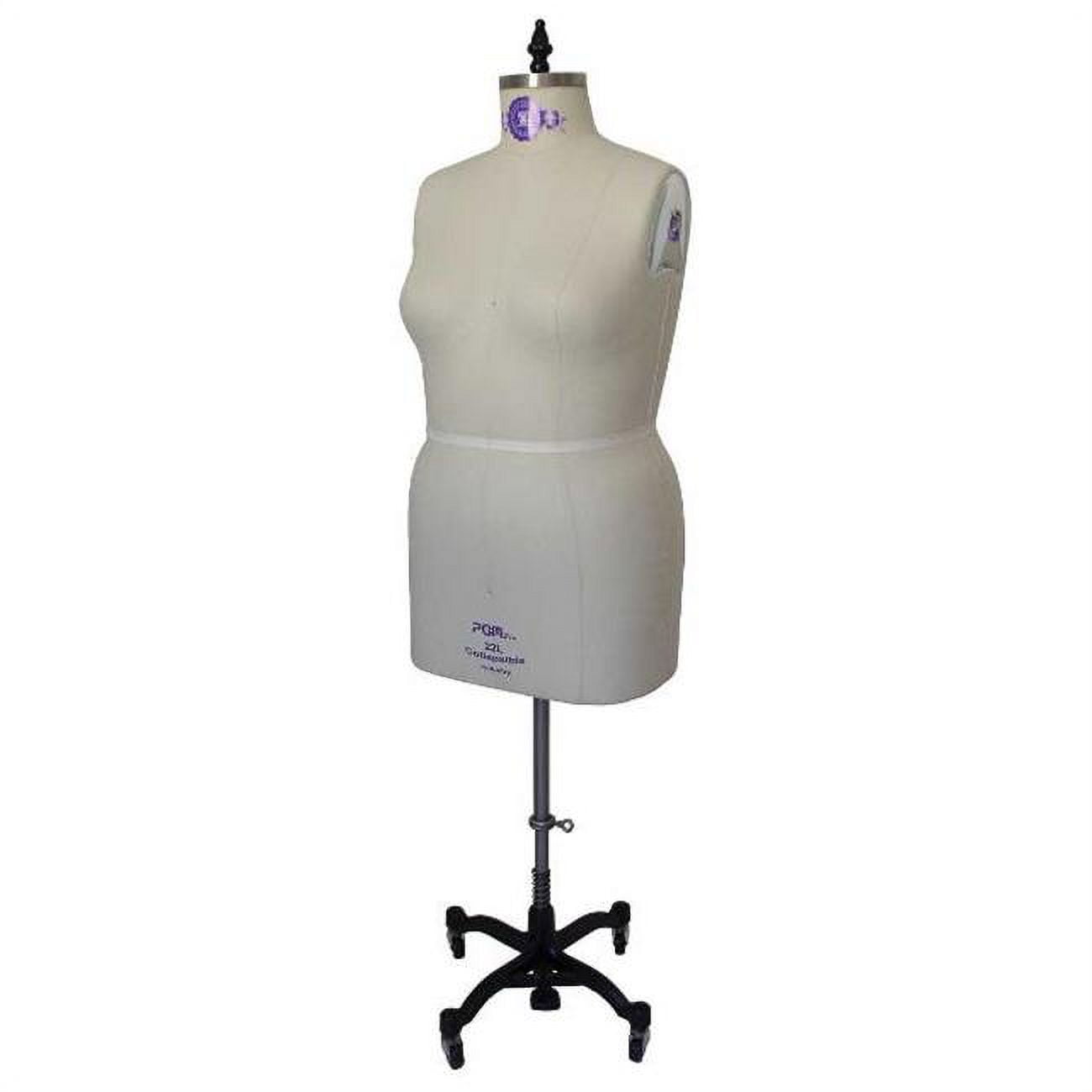 PGM 601L-16L Industry Grade Women Plus Size Dress Form with Natural Hip &  Height Adjustable Base, Size 16L - Walmart.com