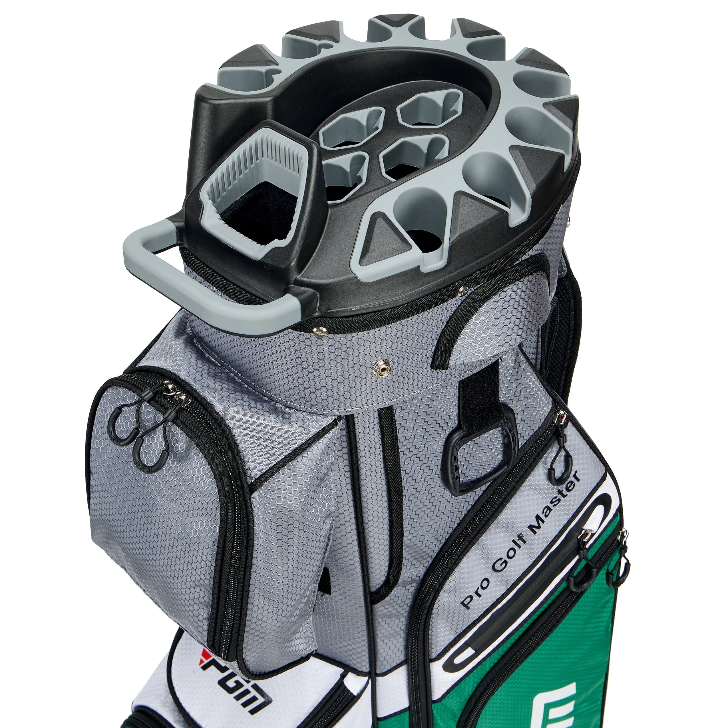PGM Pro, Golf Cart Bag, 14-Way Organizer, Waterproof, Green