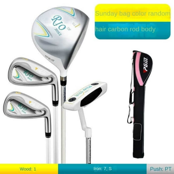 PGM Women Golf Clubs Complete Set With Bag 7 Iron L Grade Carbon Shaft Rod Cutter Wedges Golf Putter Lady LTG014